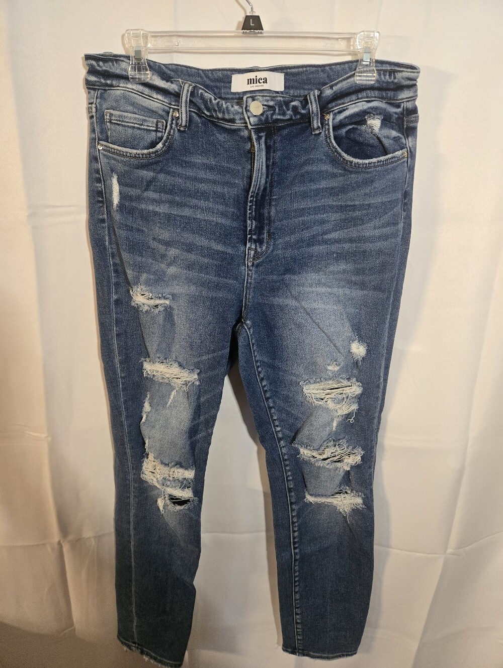 Mica Distressed Blue Skinny Jeans
